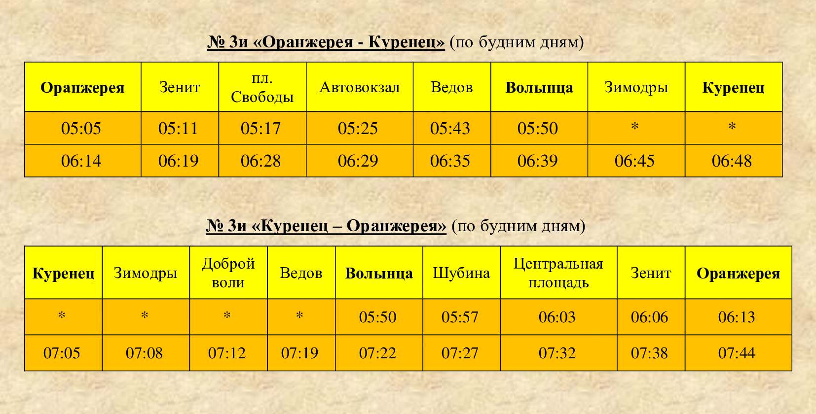 Расписание — ОАО «Миноблавтотранс» филиал «Автобусный парк № 5»